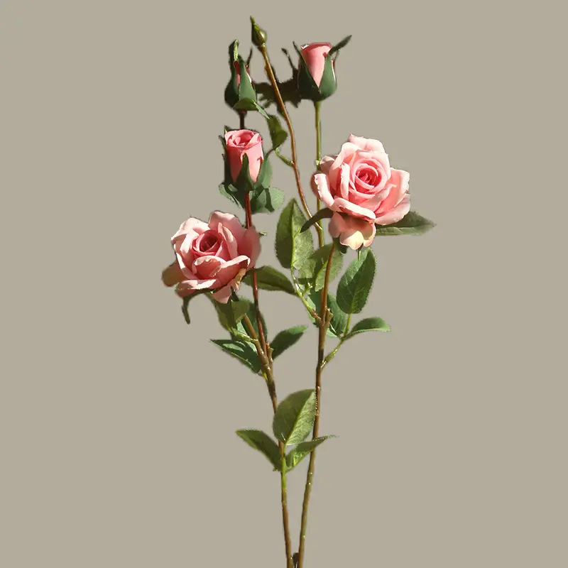 A090 로즈 인공 장식 꽃 레드 실크 인공 꽃 발렌타인 데이 선물 홈 웨딩 장식 인공 장미