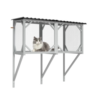 Catio moderno para <span class=keywords><strong>gatos</strong></span>, con ventana interior, impermeable, con caja para <span class=keywords><strong>gatos</strong></span>, malla antimosquitos y diseño sólido. - Product Image 6