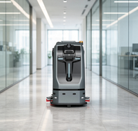 Robot laveur de sols autonome intelligent sans conducteur, machine de nettoyage de sols automatique robuste pour usine, centre logistique, hôtel