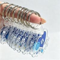Clip de connexion pliable transparent en PP pour porte-clés, vente en gros d'usine, attache en plastique personnalisable avec logo pour cadeaux promotionnels