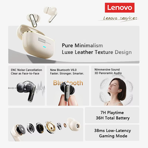Auricolari <span class=keywords><strong>wireless</strong></span> Lenovo LE208 Tws, impermeabili, <span class=keywords><strong>Bluetooth</strong></span> 6.0, per sport e gaming, con cancellazione del rumore, bassi potenti e batteria a lunga durata - Product Image 6