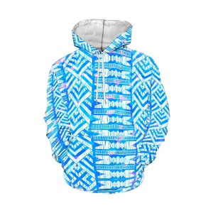 Hoodies Azul Claro para Homens e Mulheres, Moletom Oversized com Capuz, Manga Longa, Tops Casuais de Fleece, Suéter Pullover com Bolso - Product Image 3
