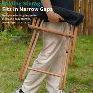 Custom <strong>Bamboo</strong> Folding Director <strong>Chair</strong> with Black Canvas - Product Image 2
