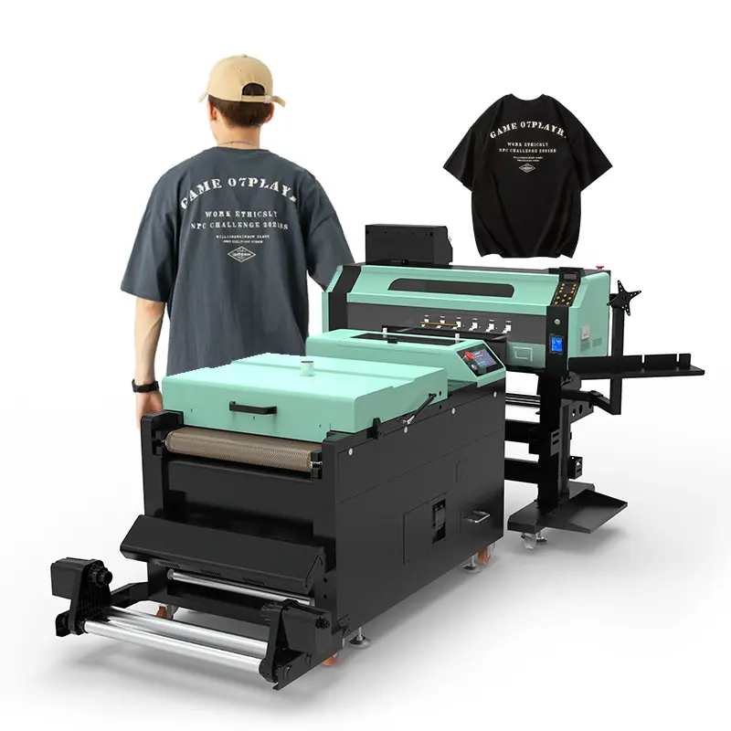 Dtf drucker 60 см 40 см 45 см dtf струйные принтеры a2 печатная машина 60 см impresora dtf принтер с Порошковым шейкером и сушилкой