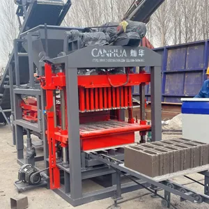 Hydraulic press brick making machine supplier qt4-25 cheap automatic cement concrete block making machine