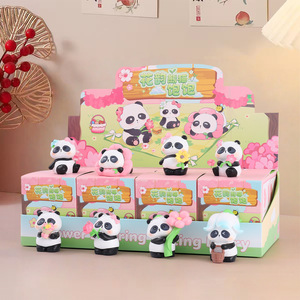 กล่องสุ่ม 8 ชิ้น/ชุด ตุ๊กตาเรซิ่นรูปสัตว์แพนด้าจีนน่ารัก ขนาด 4-6 ซม. ฟิกเกอร์อนิเมะ กล่องสุ่มลุ้นรับของสะสม - Product Image 5