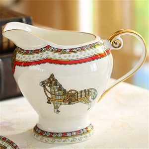 Wholesale 58 Pieces Western Luxury Dining Room Sets Red Horse Home Decors Fine Bone China <b>Dinnerware</b> Sets - Product Image 6
