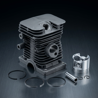 PATELO OEM - Cilindro y Pistón para Motosierra de Gasolina con Recubrimiento de Cromo de Grado Industrial, Repuestos de Aleación de Aluminio, 1 Año de Garantía