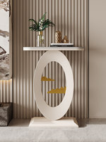 Console de style italien minimaliste moderne multifonctionnelle en dalle de pierre, étagère d'entrée, table de canapé, pour couloir et hall, haut de gamme pour salon