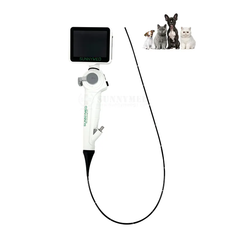 Instrumen rumah sakit hewan portabel penghilang kotoran telinga endoskopi peralatan intubation hewan 2.8mm/3.8mm kamera HD endoskopi