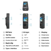 Caméra corporelle intelligente WiFi CS11 HD 4K étanche pour activités sportives en extérieur, kit de surveillance vidéo de sécurité professionnel