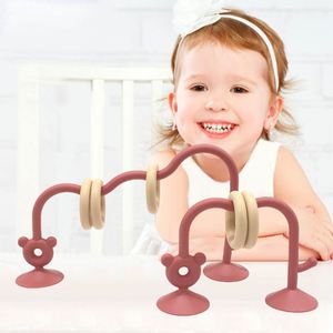 <b>Silicone</b> Children's Tabletop Toys <b>Bead</b>-Wrapped Early Education Puzzle Game 2-Piece Package Ages 7-12 Months Made Mainland China - Product Image 4