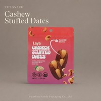 Op maat bedrukte 4-laags hoog-barrière plastic zakken voor noten en snacks, met heat seal en eurogat voor gedroogd fruit, cashewnoten, dadels, OEM groothandel
