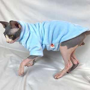Suéter cálido para mascotas, ropa suave a la moda para gatos, ropa de invierno para gatos sin pelo, ropa cálida de lana súper suave y gruesa para gatos Sphynx - Product Image 6
