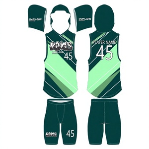 OEM <b>Compression</b> 7v7 Football Uniform Set Sublimated Hooded Jersey with Shorts 7 on 7 - Product Image 1