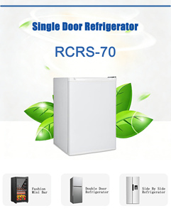 Réfrigérateur miniature pour chambre d'hôtel à porte unique de 70 litres, réfrigérateur intégré, petit réfrigérateur de table, réfrigérateur à porte unique <span class=keywords><strong>pas</strong></span> <span class=keywords><strong>cher</strong></span> de 70 litres - Product Image 4