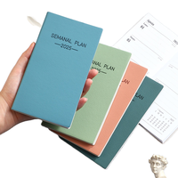 Morandi 2025 Mini tragbarer Taschen planer Spanisch A6 Daily Schedule Notebook 60 Hart leder faden Nähen A3 A4 Papier optionen