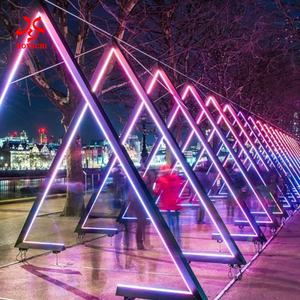 Nuovo arrivo su larga scala RGB Tunnel al Neon percorso luce puntelli per decorazioni all'aperto cerimonie Festive natale Halloween - Product Image 6