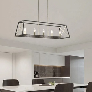 Lustre moderne <span class=keywords><strong>en</strong></span> <span class=keywords><strong>fer</strong></span> <span class=keywords><strong>forgé</strong></span> <span class=keywords><strong>de</strong></span> luxe, lustre rétro moderne pour restaurant, lustre pour comptoir <span class=keywords><strong>de</strong></span> bar, table à manger, villa, maison - Product Image 2