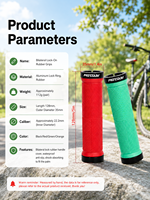 MOTSUV Bicycle Grips Bilateral Aluminum Alloy Lock Ring Rubber Anti Slip Comfortable Lock on Handles Grip Cycling Accessories