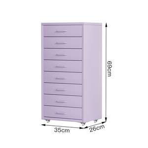 Archivador Vertical Moderno Negro de 8 Cajones, Gabinete Metálico Móvil con Cajones para Debajo del <span class=keywords><strong>Escritorio</strong></span>, para Sala de Estar, Hogar y Hotel - Product Image 6