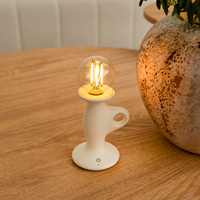 Lampe de chevet portable LED ABS, lumière décorative de table, éclairage blanc chaud pour chambre à coucher, cadeau pour la maison