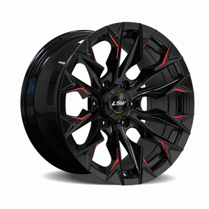 ล้อฟอร์จ LSR8011 5x114.3 5x120 ขนาด 17 18 20 นิ้ว ราคาดีที่สุด รับประกันราคา สำหรับรถออฟโรด สีดำแดง สำหรับ Toyota Land Cruiser Prado - Product Image 1
