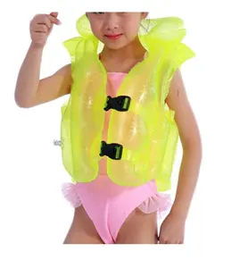 可爱透明充气游泳夹克儿童水上娱乐救生衣