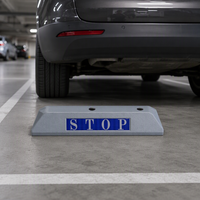 Pare-voiture en plastique robuste Xinhong de 560 mm avec signalisation STOP réfléchissante, gris, pour parking souterrain