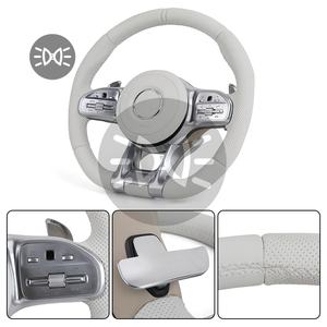 Volant en cuir blanc pour <span class=keywords><strong>Mercedes</strong></span> Benz W205 W211 W177 W221 GLS X167 GLA45 X156 Gle 53 <span class=keywords><strong>AMG</strong></span> <span class=keywords><strong>GT</strong></span> <span class=keywords><strong>2023</strong></span> - Product Image 6