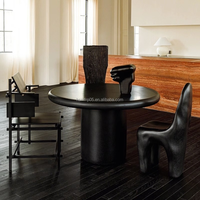 Table Ronde Moderne de Luxe Européenne en Fibre de Verre avec Plateau en Résine pour Entrée d'Hôtel, Balcon et Jardin - Vente Directe Usine
