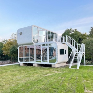2 Chambres à coucher 20 pieds 40 pieds Smart Apple Cabin Maisons modulaires préfabriquées Space Capsule Maison préfabriquée pour hôtel de <span class=keywords><strong>plage</strong></span> - Product Image 3