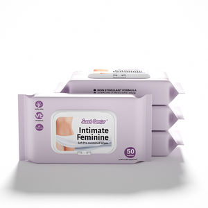 Lingettes nettoyantes pour le <span class=keywords><strong>corps</strong></span> à base d'eau pour soins intimes Lingettes féminines certifiées biologiques Paquet unique - Product Image 6