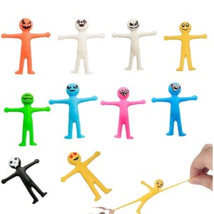 Poupée anti-stress extensible en TPR pour enfants et adultes, thème Halloween, 5 à 7 ans, jouet en caoutchouc avec visages créatifs - Product Image 4