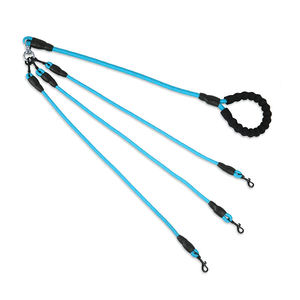 Wholesale Custom Advanced Nylon 360 Swivel <b>Dog</b> <b>Leash</b> Multifunctional Three-in-One with Striped Pattern and Ribbon Decoration - Product Image 3