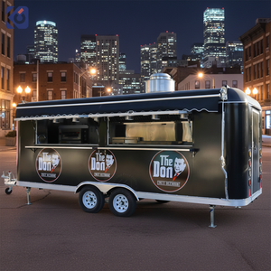 Remorque de restauration mobile CAMPTRL, camion de restauration pour pizzas, hamburgers, tacos, glaces, café, avec cuisine complète - Product Image 1
