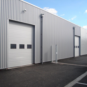 Puerta Industrial Seccional Automática de Alta Velocidad, Persiana Enrollable de Acero Resistente al Viento para Taller o Almacén - Product Image 1