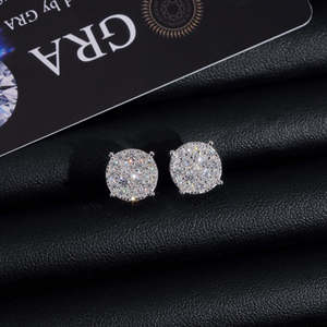 Pendientes <span class=keywords><strong>de</strong></span> Moissanita VVS que Pasan <span class=keywords><strong>la</strong></span> Prueba del Diamante, Plata <span class=keywords><strong>de</strong></span> Ley 925, para <span class=keywords><strong>Hombre</strong></span> y Mujer, con Incrustaciones <span class=keywords><strong>de</strong></span> Moissanita - Product Image 6