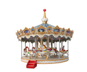 Carrusel <span class=keywords><strong>de</strong></span> Caballitos con Remolque, Equipo <span class=keywords><strong>de</strong></span> Diversión, Tiovivo en Venta - Product Image 1