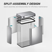 Poubelle créative pliable de 70 L, multifonctionnelle, avec capteur intelligent, poubelle automatique à induction pour la maison