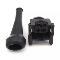 Connecteur d'injecteur de carburant universel Jetronic/Minitimer Bosh EV1 2 broches avec soufflet en caoutchouc