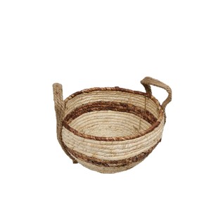 Handmade Woven Storage <b>Baskets</b> Round With Handles For <b>Bread</b> Fruit Snacks Living Room Tabletop Use - Product Image 5