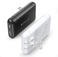 Chargeur USB-C ultra-fin HNT 30W, 18W, largeur 1,6 cm, double port, charge rapide, adaptateur secteur de voyage Type A+C pour iPhone 16/17