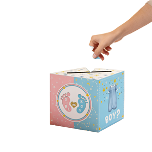 Scatole Regalo per Feste di Rivelazione del Sesso del Bambino, Decorazioni per Baby Shower, Cartoncini Rossi e Blu Pieghevoli per Votazione, Articoli Più Venduti - Product Image 6