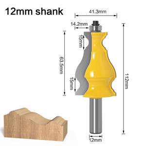 Fresa para molduras de marcos de fotos, cuchilla para puertas, cortador de espigas para carpintería de 1/2 pulgada - Product Image 3