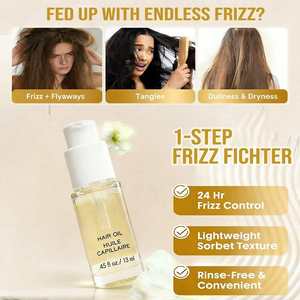 Aceite para el cabello de 13 ml, ligero y multiusos, con aceite de borraja para cabello rizado, lacio y dañado, nutritivo, que realza el brillo e hidrata. - Product Image 4