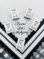 Juego de Mahjong Personalizado de Lujo con Temática de Halloween, Moderno, Duradero, Plegable, Resistente al Agua, Portátil, Ecológico, con Fichas de Plástico