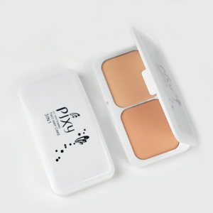 Palette de poudre pressée compacte imperméable mate de contour de lumière de PIXY 2 couleurs avec la bouffée - Product Image 6