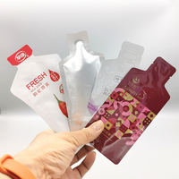 Sacs d'emballage en feuille d'aluminium avec impression personnalisée boisson liquide gel énergétique miel liquide sac pochette en forme de bouteille