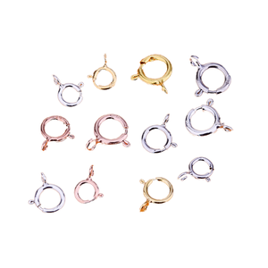 Fermoirs à ressort en acier inoxydable 316 plaqués or 18 carats, connecteurs de bijoux pour colliers et bracelets DIY - Product Image 1